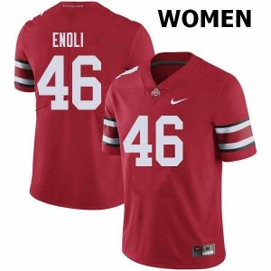 NCAA Ohio State Buckeyes Women's #46 Madu Enoli Red Nike Football College Jersey QUD5545CA